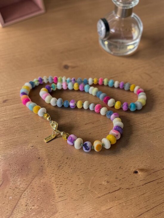 Fucci Minnulli Jewelry - Hand-tied Opal Smooth Bead Necklace by Fucci Minnulli